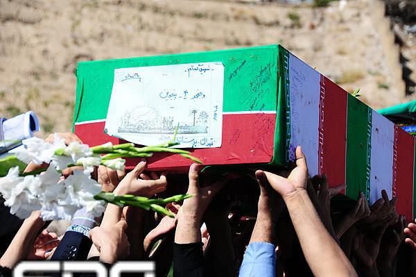 تشییع و خاکسپاری شهدای گمنام بوستان نهج البلاغه تهران-12/7/89