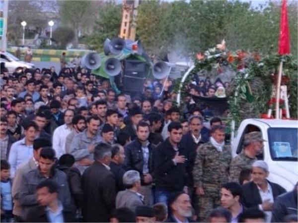 تشییع و خاکسپاری3شهید گمنام در شبستر