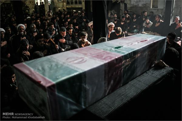 مراسم تشییع و تدفین پیکر دو شهید گمنام در مدرسه علمیه مروی 6