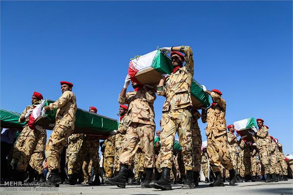 ورود پیکر ۴۸ شهید تازه تفحص شده دفاع مقدس از مرز شلمچه 12