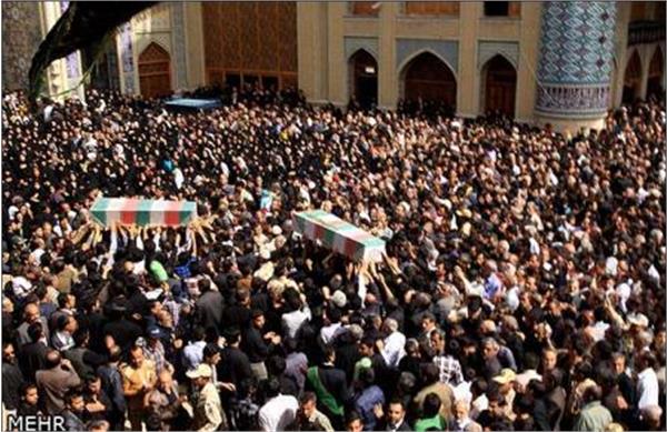 تشییع و خاکسپاری شهدای گمنام در دانشگاه گلستان