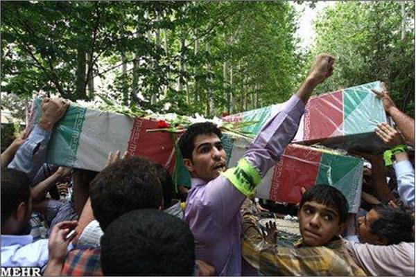 تشییع وخاکسپاری دوشهید گمنام در دانشگاه شهید عباسپور