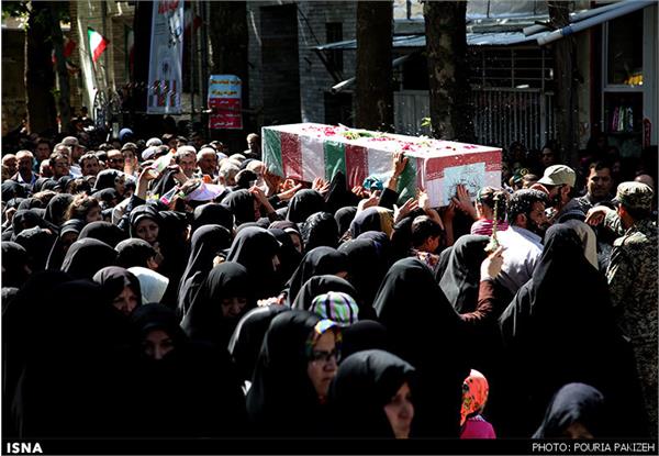 تشییع و خاکسپاری دو شهید گمنام در استان همدان 8