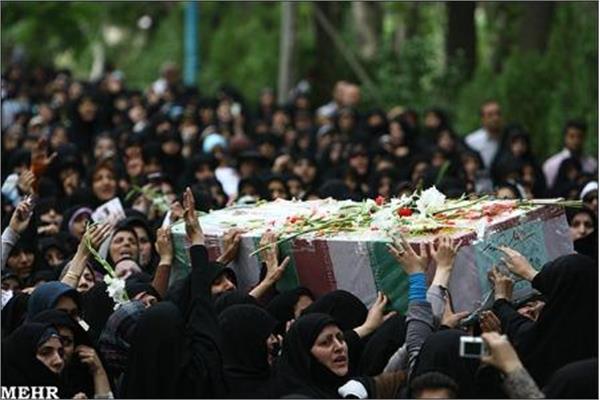 تشییع وخاکسپاری دوشهید گمنام در دانشگاه شهید عباسپور