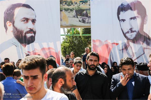 مراسم تشییع پیکر دو شهید گمنام در هادیشهر 15