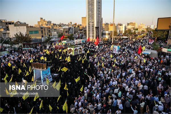 تشییع پیکر ۱۹شهید گمنام دفاع مقدس و یک شهید مدافع حرم در مشهد 11