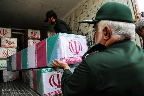 ورود پیکر ۱۸ شهید گمنام دفاع مقدس از طریق فرودگاه اهواز 21