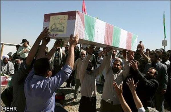 تشییع و خاکسپاری شهدای گمنام در شهر طرقبه استان خراسان رضوی