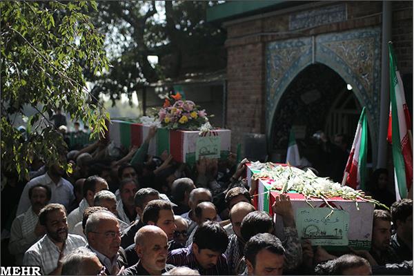 تشییع و خاکسپاری شهدای گمنام بوستان نهج البلاغه تهران-12/7/89