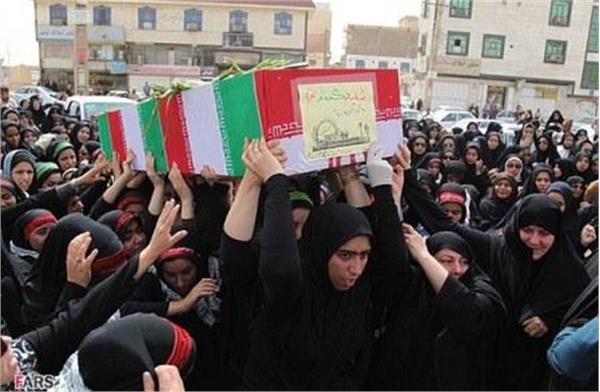 تشییع و خاکسپاری شهدای گمنام در دانشگاه آزاد بابل