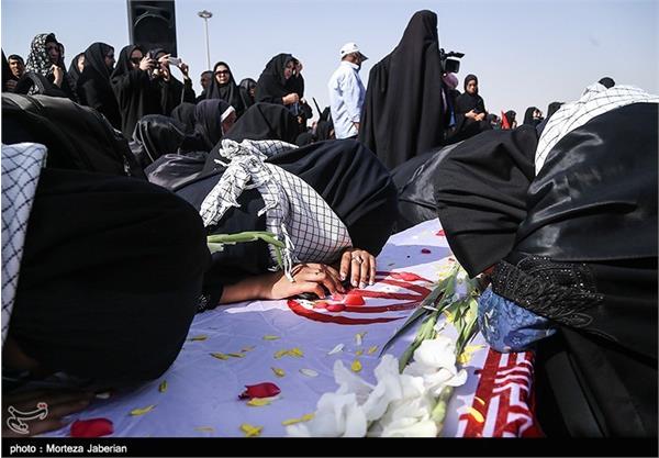 مراسم استقبال از ۷۸ شهید دوران دفاع مقدس در مرز شلمچه 5