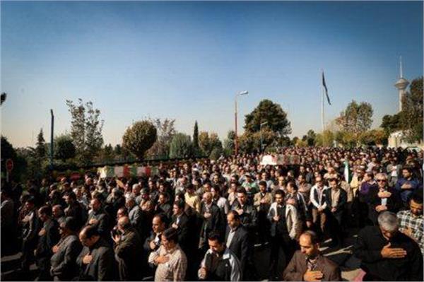 تشییع و خاکسپاری دو شهید گمنام در سازمان انرژی اتمی تهران