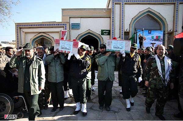 تشییع پیکر پاک شهدای گمنام دفاع مقدس در گلبهار مشهد