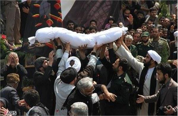 تشییع و خاکسپاری شهدای گمنام در دانشگاه آزاد بابل