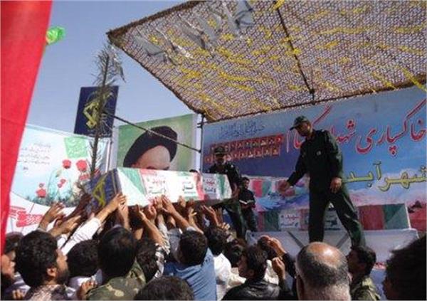 تشییع و خاکسپاری شهدای گمنام درآبدان