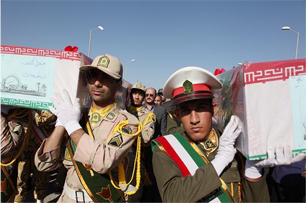 مراسم استقبال از 17 شهید دوران دفاع مقدس در مرز باشماق مریوان 4