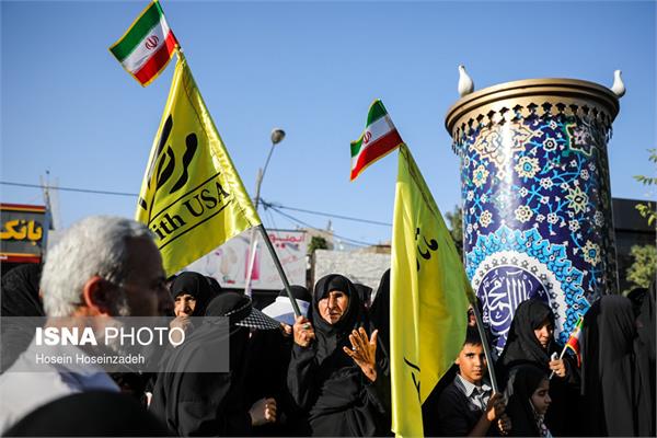 تشییع پیکر ۱۹شهید گمنام دفاع مقدس و یک شهید مدافع حرم در مشهد 3