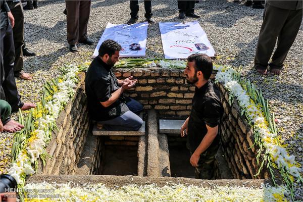 مراسم تشییع پیکر دو شهید گمنام در دانشکده شهید مطهری بسیج 22