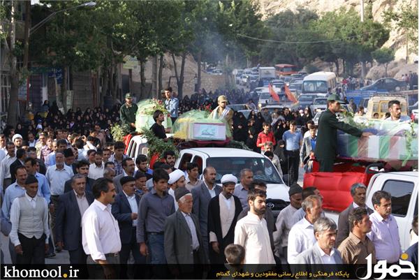 تشییع و خاکسپاری دو شهید گمنام در سمیرم و حنا(اصفهان)