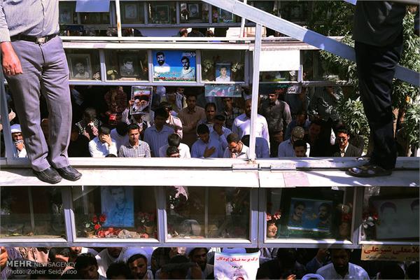 حضور خانواده شهید تازه شناسایی شهید سید ابوالفضل شیخ زاده در استان قم 19