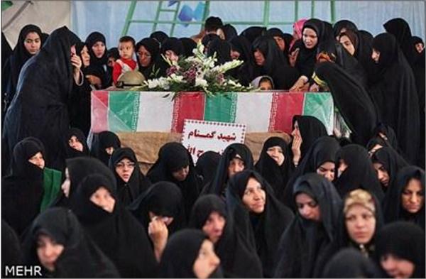 تشییع و خاکسپاری شهدای گمنام در شهر طرقبه استان خراسان رضوی