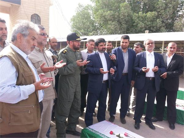 ورود پیکر مطهر ۵۵ شهید دفاع مقدس - شلمچه 36