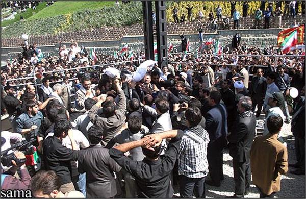 تشییع و خاکسپاری شهدای گمنام بوستان نهج البلاغه تهران-12/7/89