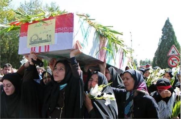 تشییع و خاکسپاری دو شهید گمنام در صنایع هواپیماسازی ایران(هسا) اصفهان