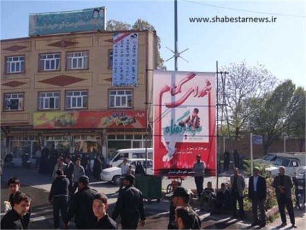 تشییع و خاکسپاری3شهید گمنام در شبستر