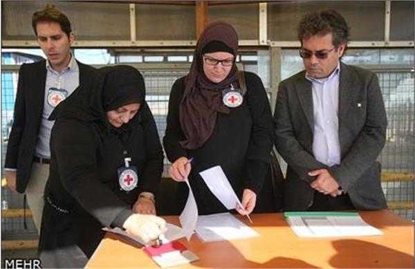 مراسم تبادل شهدا جنگ هشت ساله در شلمچه