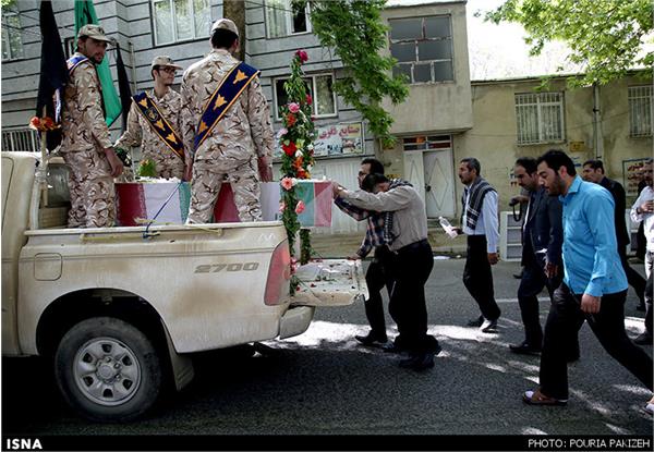 تشییع و خاکسپاری دو شهید گمنام در استان همدان 14