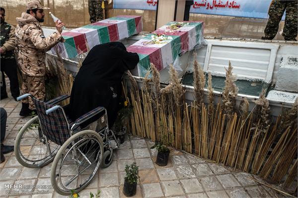 تشیع دو شهید گمنام سال های دفاع مقدس در شریفیه قزوین 14