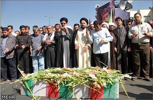 تشییع و خاکسپاری دو شهید گمنام در بوستان پرواز تهران