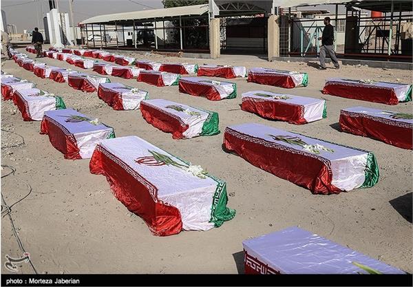 مراسم استقبال از ۷۸ شهید دوران دفاع مقدس در مرز شلمچه 17