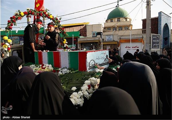 مراسم تشییع پیکر دو شهید گمنام در فردیس کرج 9