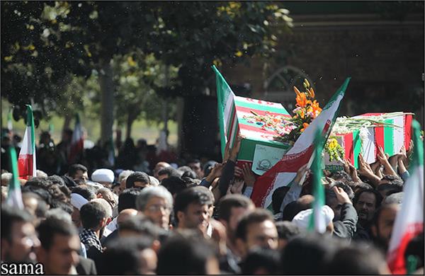 تشییع و خاکسپاری شهدای گمنام بوستان نهج البلاغه تهران-12/7/89