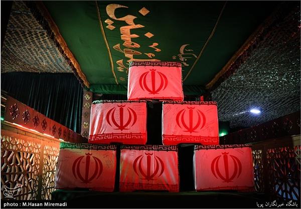 پیکر چهار شهید غواص در معراج شهدا 2