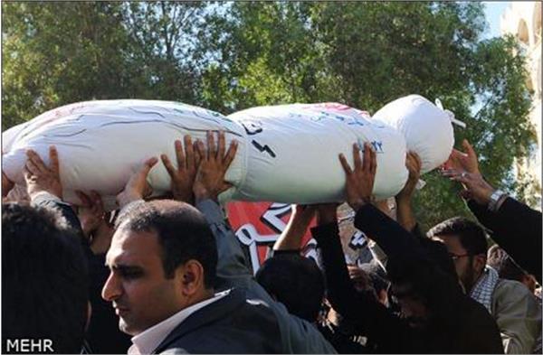 تشییع و تدفین شهدای گمنام در بندر عباس