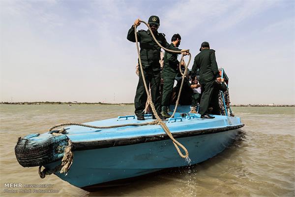 ورود پیکر ۱۳۵ شهید دوران دفاع مقدس از مرز آبی اروند 4