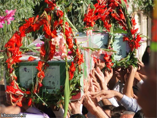 تشییع و خاکسپاری شهدای گمنام شهرستان دره شهر ایلام-19/7/89