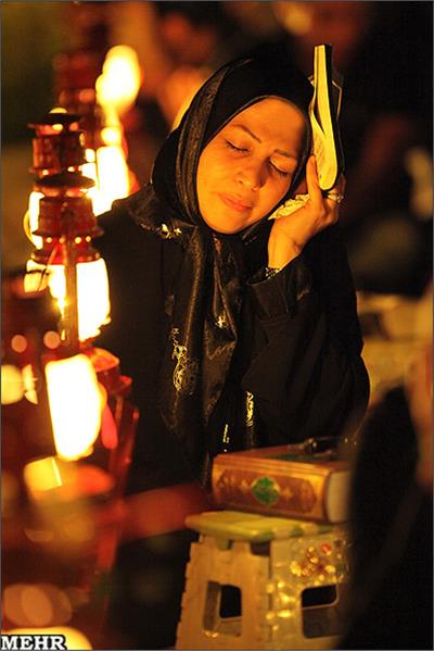 احیاء شب قدر در جوار شهدای گمنام بهشت زهرا تهران