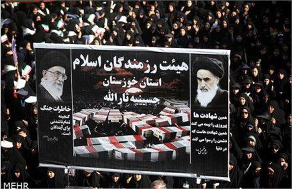 تشییع  و خاکسپاری شهدای گمنام در اهواز