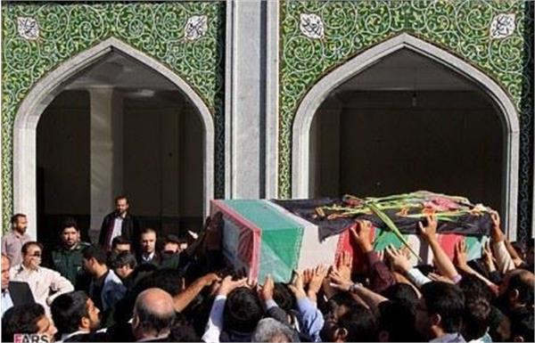 تشییع و خاکسپاری دوشهید گمنام در سازمان جغرافیایی