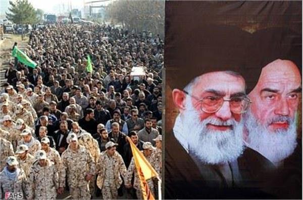 تشییع شهدای گمنام در ستاد نیروی هوایی سپاه