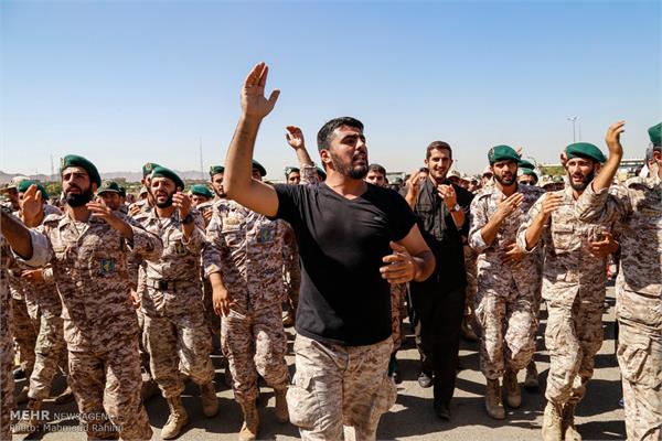 تشییع پیکر شهید گمنام در ستاد یگان صابرین سپاه 9