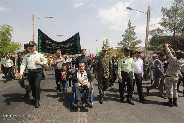 مراسم تشییع پیکر دو شهید دوران دفاع مقدس در بیرجند 7