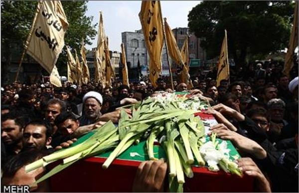 تشییع شهدای گمنام در خزانه بخارایی تهران