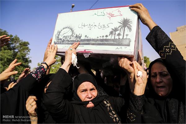 مراسم تشییع و تدفین دو شهید گمنام در اهواز 16