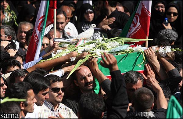 تشییع و خاکسپاری شهدای گمنام بوستان نهج البلاغه تهران-12/7/89