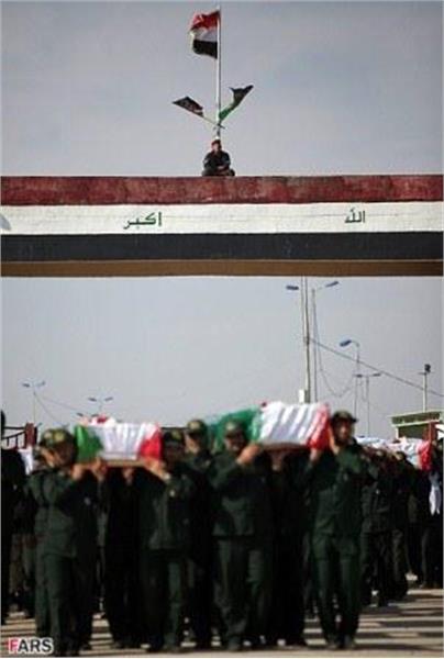مراسم تبادل شهدا جنگ هشت ساله در شلمچه